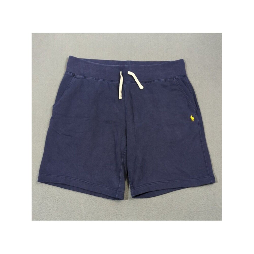 Polo Ralph Lauren Fleece Shorts Men's 2XB Big Navy Blue Cotton Drawstrings Pony